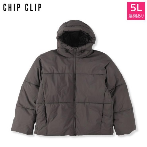 メンズ　ソロナ中綿ボリュームパーカ（CHIP CLIP） ダークグレー 112