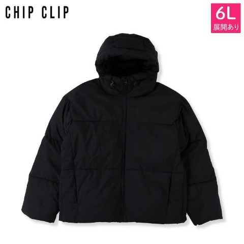 メンズ　ソロナ中綿ボリュームパーカ（CHIP CLIP） ブラック 213