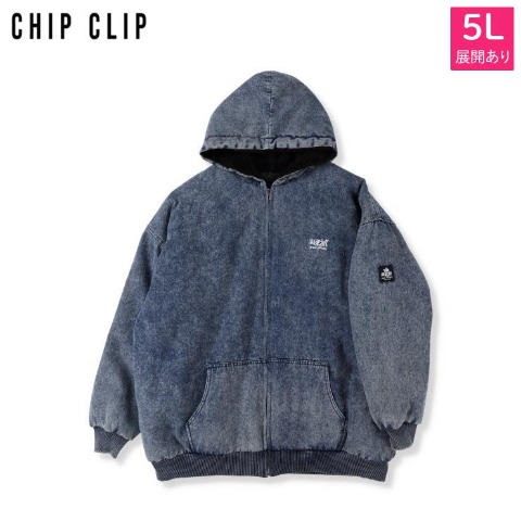 メンズ　デニム中綿ジャケット(CHIP CLIP)