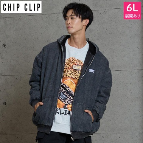 メンズ　デニム中綿ジャケット(CHIP CLIP)