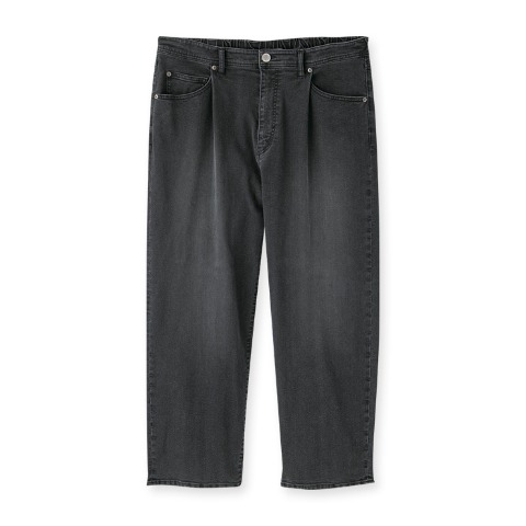 メンズ　デニムタックワイドパンツ（Denifits）