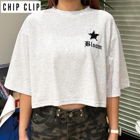 レディース　ショート丈Tシャツ（CHIP CLIP）