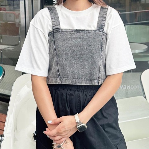 レディース【S～L】　ビスチェ+Tシャツセット（CHIP CLIP・TikTok）