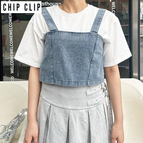 レディース【S～L】　ビスチェ+Tシャツセット（CHIP CLIP・TikTok）