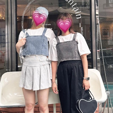 レディース【S～L】　ビスチェ+Tシャツセット（CHIP CLIP・TikTok）