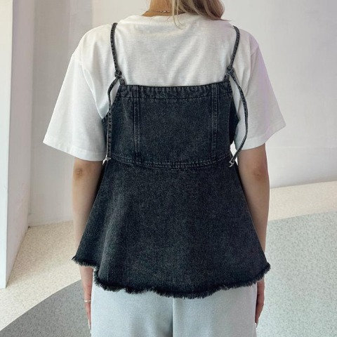 レディース【S～L】　キャミソール+Tシャツセット（CHIP CLIP・TikTok）