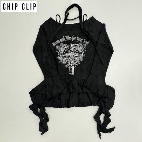 レディース　チョーカー付プルオーバー（CHIP CLIP）