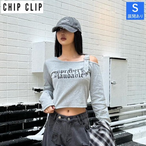 レディース　ワンオフショルプルオーバー（CHIP CLIP）