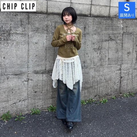 レディース　チョーカー付プルオーバー（CHIP CLIP×まひろ）
