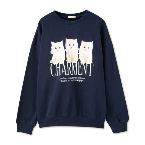 レディース　ネコ柄プルオーバー（CHIP CLIP）