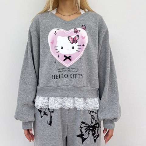 レディース　プルオーバー（ハローキティ×CHIP CLIP・TikTok）