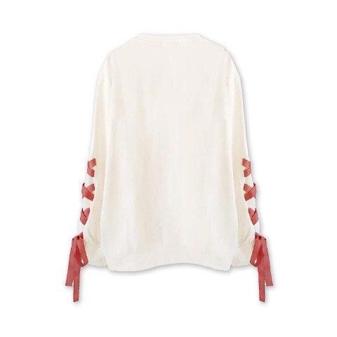 レディース　マスコット付リボン使いプルオーバー（マイメロディ）