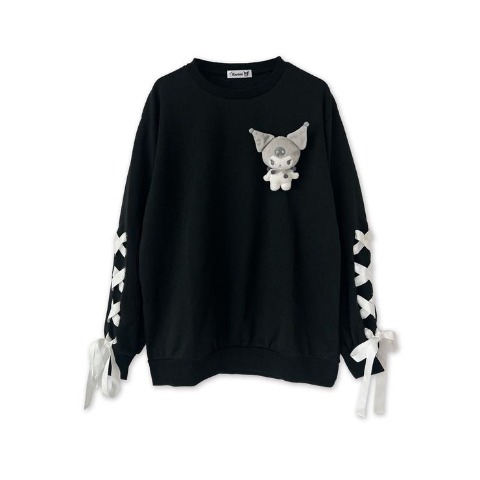 レディース　マスコット付リボン使いプルオーバー（クロミ）