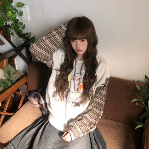 レディース　袖異素材プルオーバー（CHIP CLIP×はる）