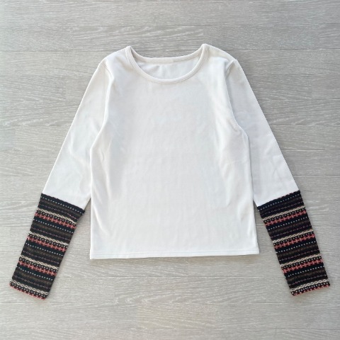 レディース　袖配色プルオーバー（CHIP CLIP×はる）