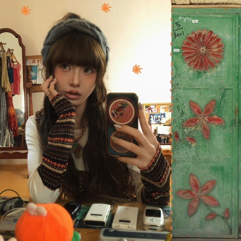 レディース　袖配色プルオーバー（CHIP CLIP×はる）