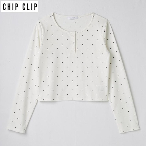 レディース　ヘンリーネックプルオーバー（CHIP CLIP）