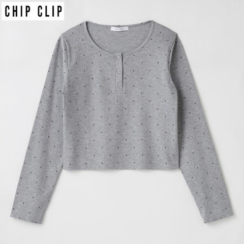 レディース　ヘンリーネックプルオーバー（CHIP CLIP）