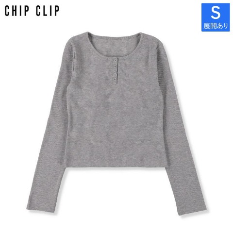 レディース【S～L】　ヘンリープルオーバー（CHIP CLIP）
