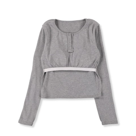 レディース【S～L】　ヘンリープルオーバー（CHIP CLIP）