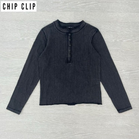 レディース　ヘンリーネックプルオーバー（CHIP CLIP×はる）