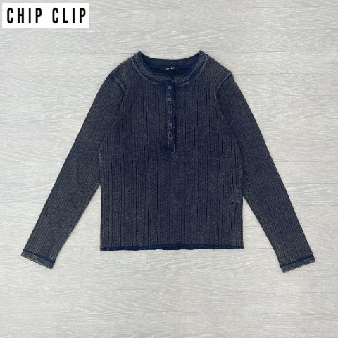 レディース　ヘンリーネックプルオーバー（CHIP CLIP×はる）