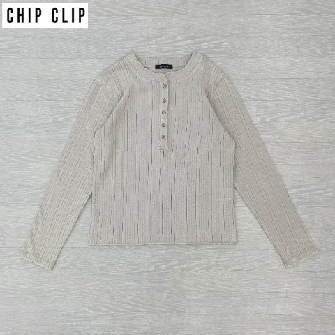 レディース　ヘンリーネックプルオーバー（CHIP CLIP×はる）