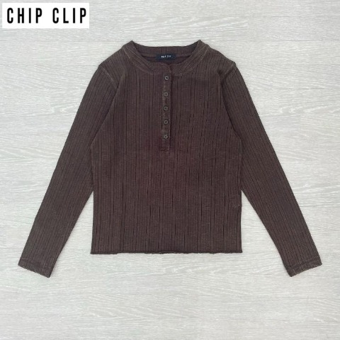 レディース　ヘンリーネックプルオーバー（CHIP CLIP×はる）