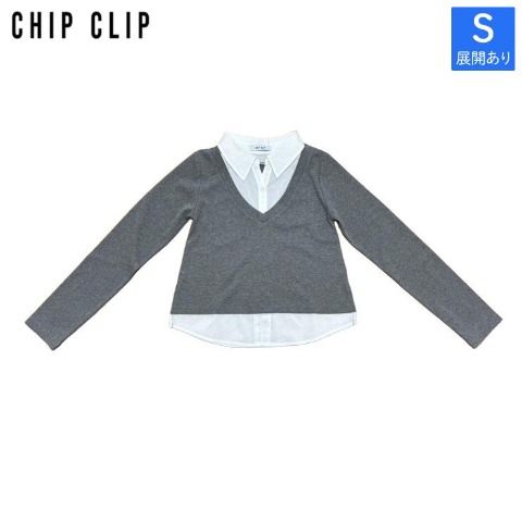 レディース【S～L】　シャツドッキングプルオーバー（CHIP CLIP）