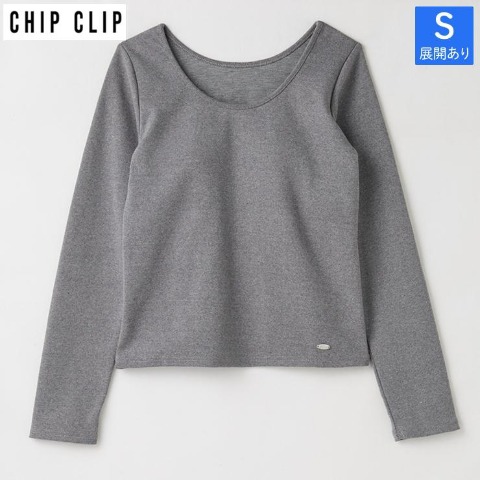 レディース【S～L】　カップ付プルオーバー（CHIP CLIP）
