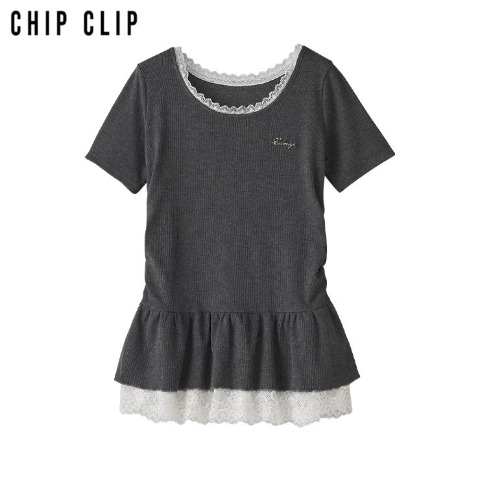 レディース　裾レースプルオーバー（CHIP CLIP）