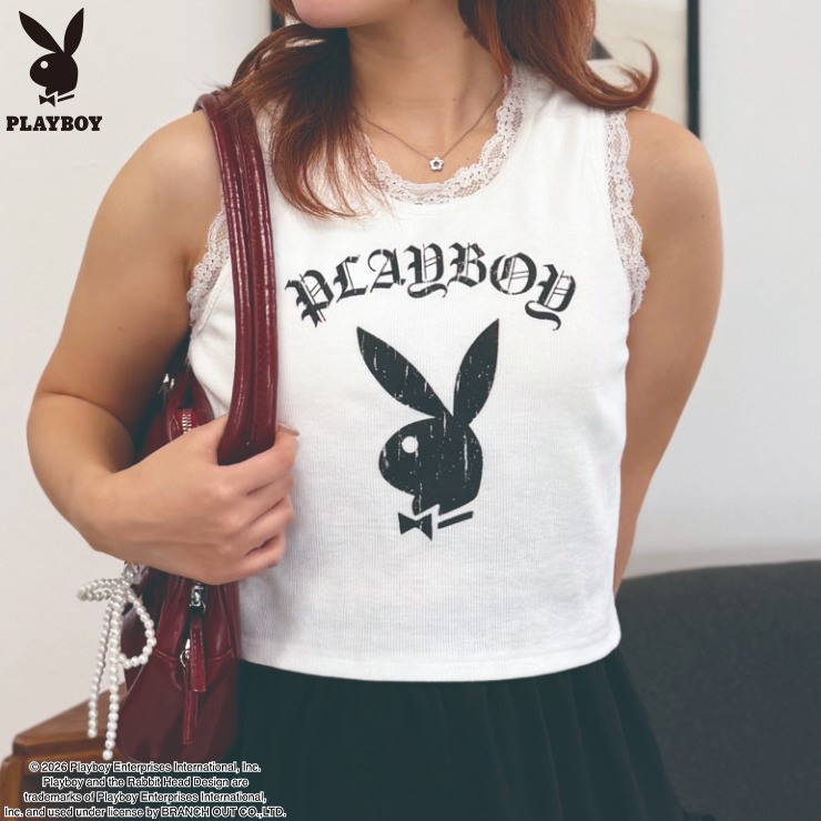 レディース レース使いタンクトップ（PLAYBOY×CHIP CLIP） | アベイル