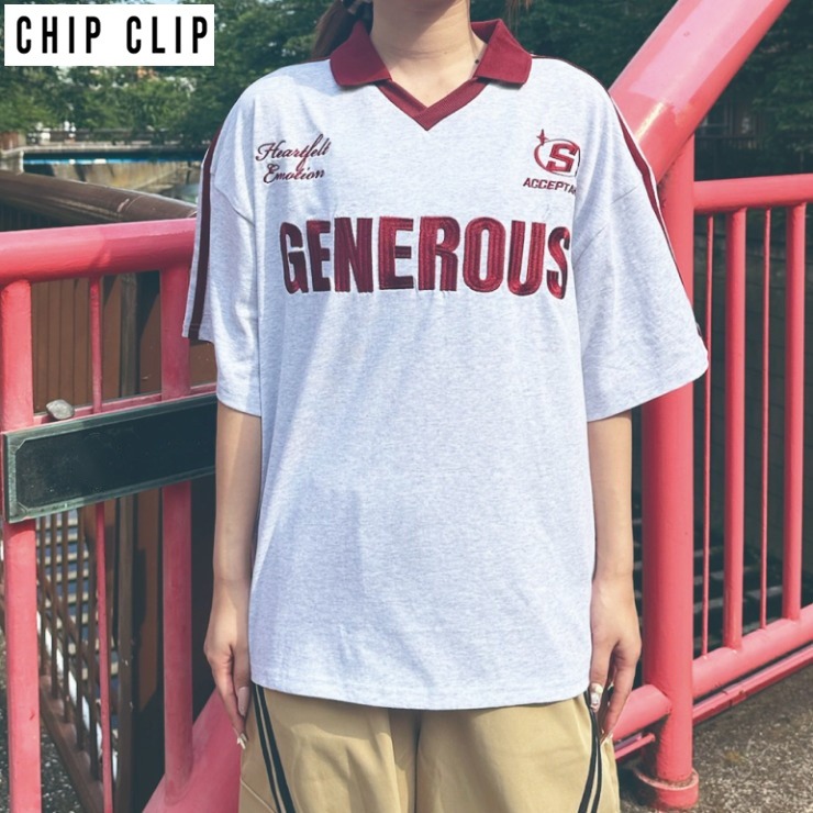 レディース 襟付ロゴTシャツ（CHIP CLIP・TikTok） | アベイル