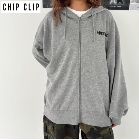レディース　ジップパーカ（CHIP CLIP・TikTok）