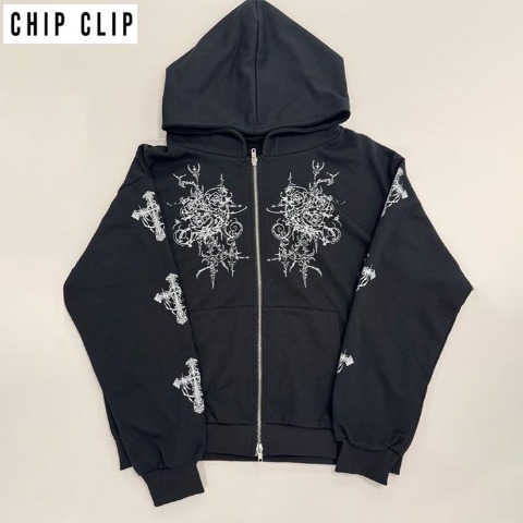 レディース　ジップパーカ（CHIP CLIP）