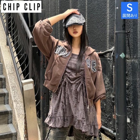 レディース　ジップパーカ（CHIP CLIP）