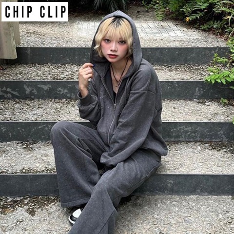レディース　ジップパーカ（CHIP CLIP）