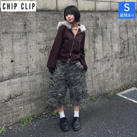 レディース　ジップパーカ（CHIP CLIP×まひろ）