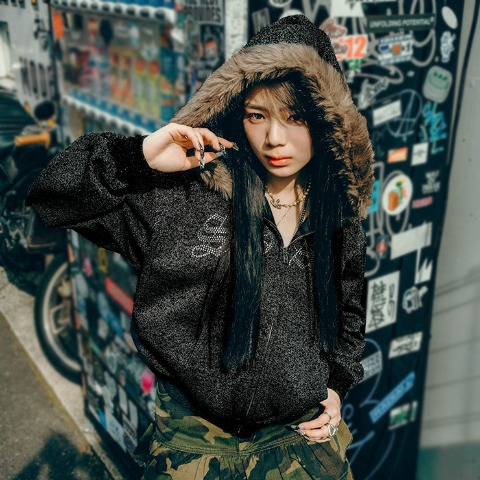 レディース　ジップパーカ（Mizuki×CHIP CLIP）