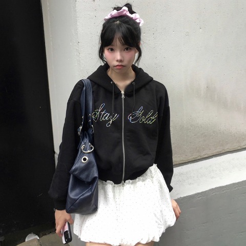 レディース　ジップパーカ（CHIP CLIP・TikTok）