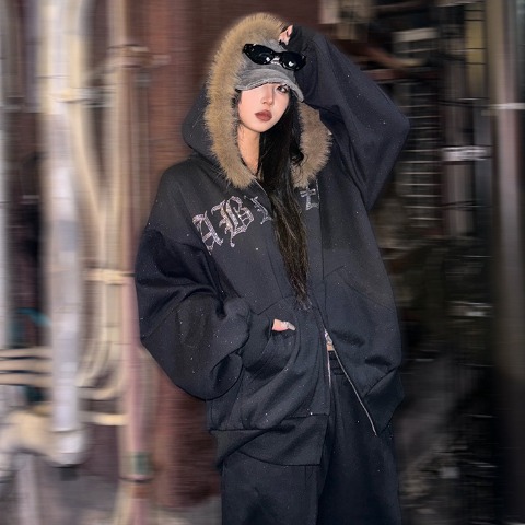 レディース　ジップパーカ（CHIP CLIP）