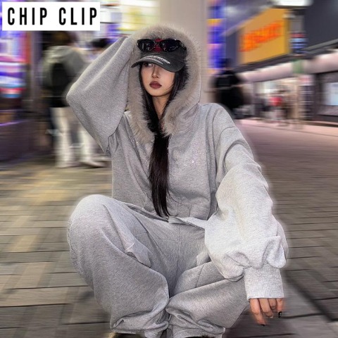 レディース　ジップパーカ（CHIP CLIP）