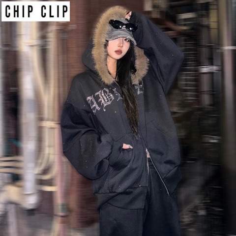 レディース　ジップパーカ（CHIP CLIP）