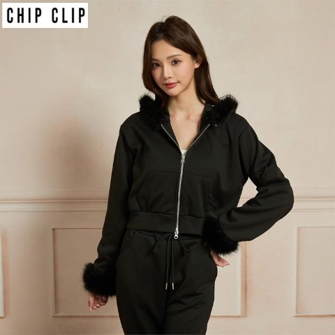 レディース　ジップパーカ（Kim Sua.×CHIP CLIP）