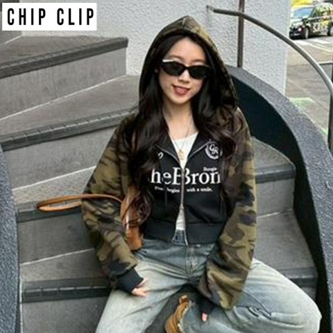 レディース　ジップパーカ（CHIP CLIP×1095.）