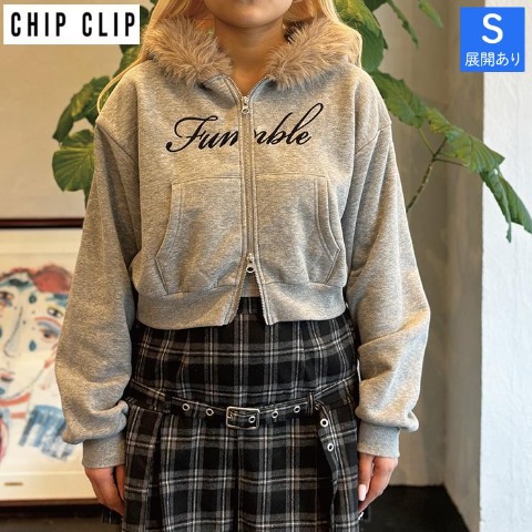 レディース【S～L】　ジップパーカ（CHIP CLIP・TikTok）
