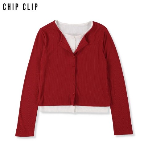 レディース　レイヤードプルオーバー（CHIP CLIP）