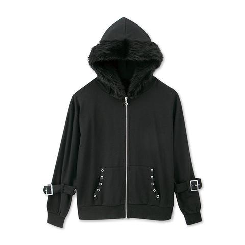 レディース【S～L】　フードジップパーカ（えすちゃん×majoretty）