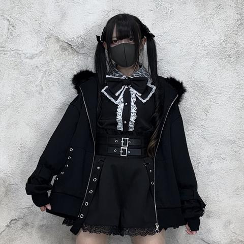 レディース【S～L】　フードジップパーカ（えすちゃん×majoretty）