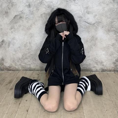 レディース【S～L】　フードジップパーカ（えすちゃん×majoretty）